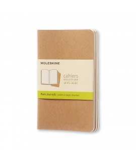 Cuaderno Moleskine Cahier Kraft XL, hojas lisas. 3 unidades