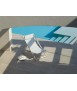 Folding sun lounger Sand, white