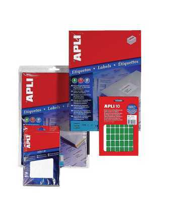 Etiquetes autoadhesives en sobre. Mida: 10 mm de diàmetre. Color groc. 1008 unitats. 