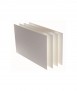 White laminated cardboard, Cartomat, 2 mm. Dimensions: 70x100 cm.