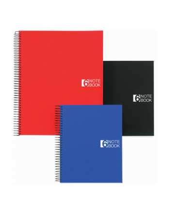 Llibreta Note Book 6, DIN A4. Color negre. 150 fulls. Acabat quadriculat