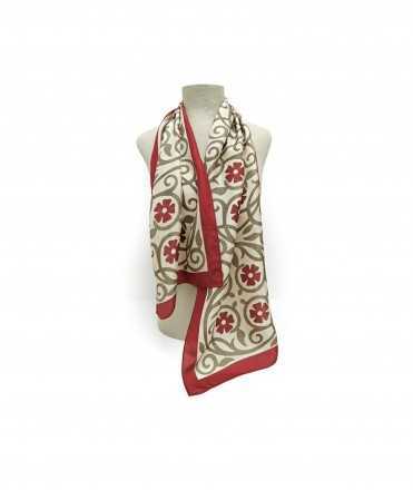 Foulard Rajoles Modernistes, Flor vermella