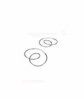 Orbit earrings, silver