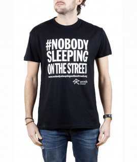 Camiseta unisex Nobodysleepingonstreet, negro