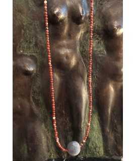 Collar Jaspe y lava negra