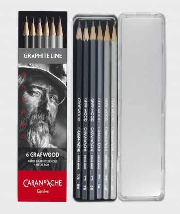 Estoig 6 llapis grafit Caran D'Ache 