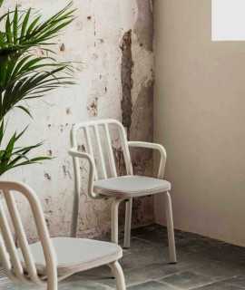 Aluminium Tube Chair, White