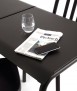 Taula Tube 70x70 Alumini, Negre