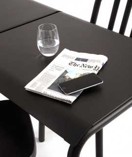 Tube table 70x70 aluminium, black