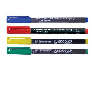 Rotuladores Lumocolor, grosor de mina superfina. Color negro