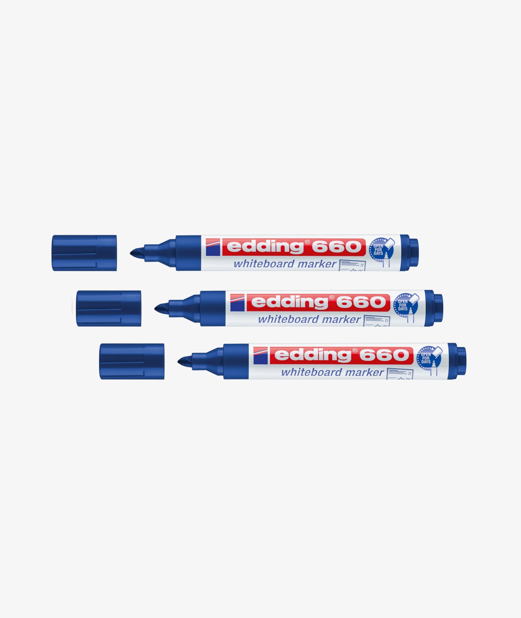 disfraz competencia Legado Rotulador edding para pizarra blanca 660 color azul punta redonda 3 mm.