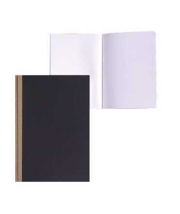Libreta cartoné design, DIN A6. Tapa de color negro