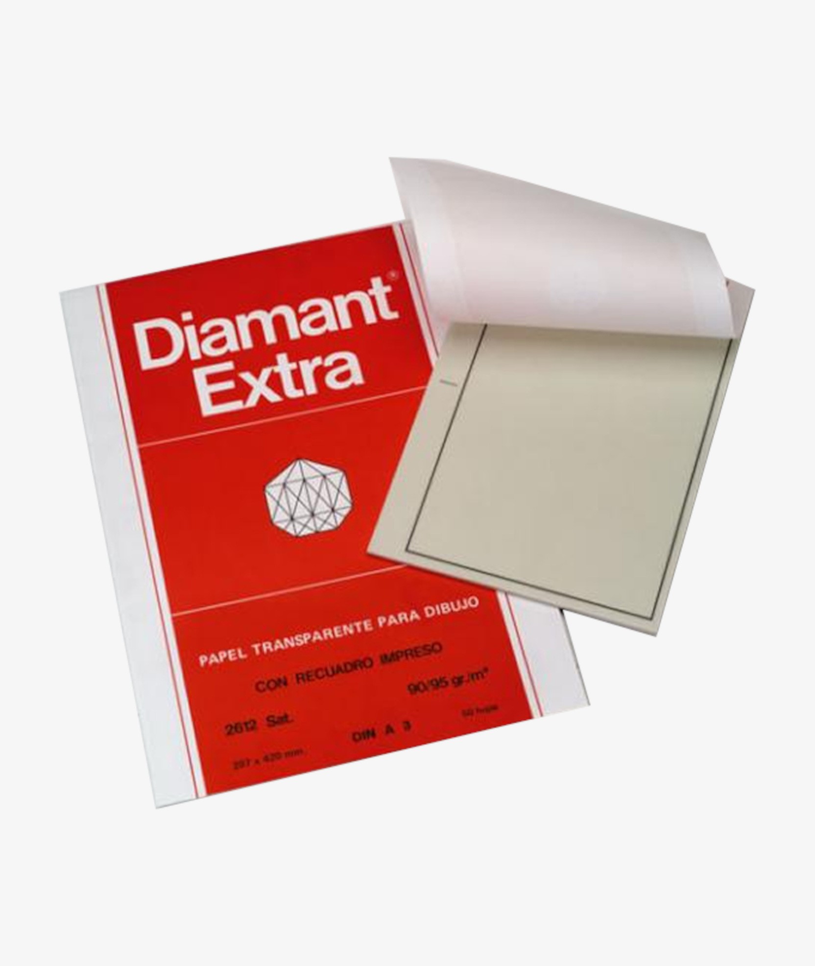 Bloc de 50 hojas de papel vegetal A3 Diamant Extra