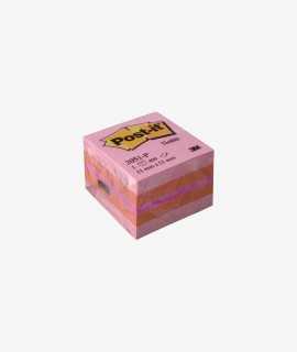 Bloc de notes adhesives Post-it. Mida: 51x51 mm. Color rosa. 400 fulls. 