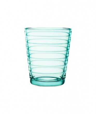 Vaso de vidrio. Verde agua, 22cl.