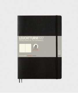 Composition Notebook B5. Black soft top. Stitch finish