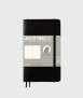 Libreta Pocket A6. Tapa blanda negro. Acabado liso