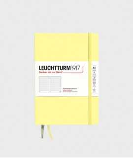 Medium A5 notebook. Yellow hardcover. Stitch finish