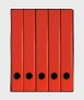 Módulo de 5 carpetas, 5 cm de llom. Rojo 