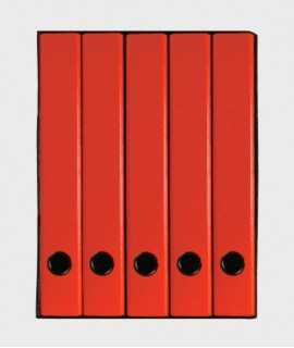 M 5-folder pod, 5 cm spine. Red