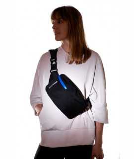U7 Urban Fanny Pack, Black and Electric Blue
