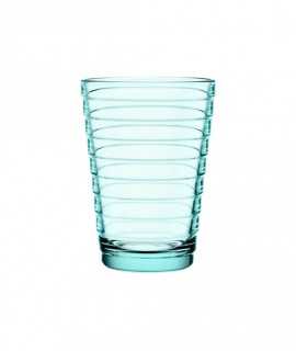 Vaso de vidrio. Verde agua, 33cl.