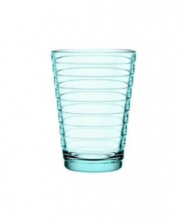 Vaso de vidrio. Verde agua, 33cl.