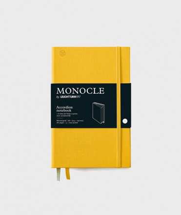 Libreta Monocle Wallet B6. Tapa dura amarillo. Acabado puntos