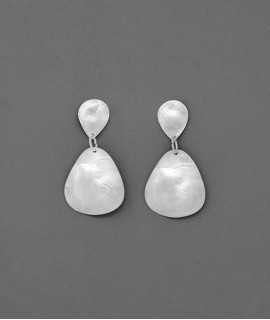 Lotus earrings, silver