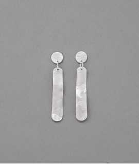 Mintaka earrings, silver
