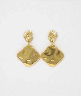 Diamond earrings, gold