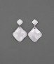 Diamond earrings, silver