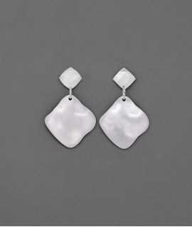 Diamond earrings, silver