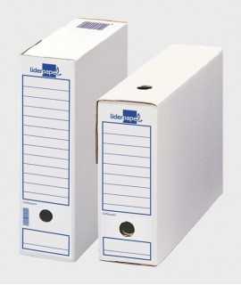 Definitive file box Folio. Dimensions: 36.5x25.1x10 cm. White