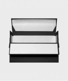 Black transfer case. Folio size, spine 11 cm.