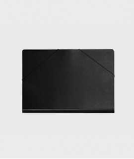 Drawing folder, with erasers. 46x33 cm. Black