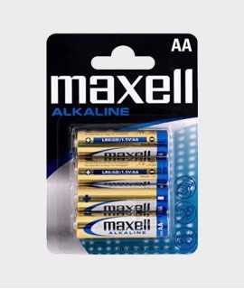 Blister 4 piles AA 1,5V Maxell