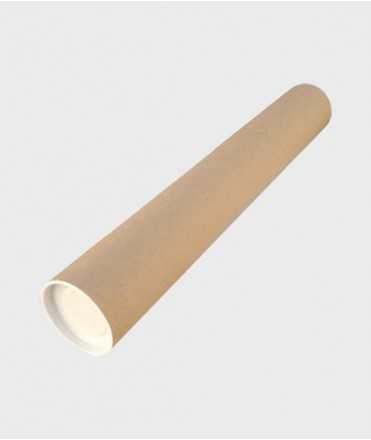 Tubo portaplanos cartón Kraft, 70 cm.