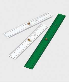 Triple decimeter ruler transparent 30 cm., 4 mm.