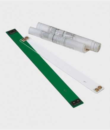 Paralex rectangular verde, 50 cm.