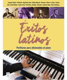 Latin hits, piano music scores with chords