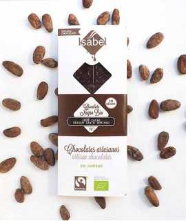 Chocolate negro bio 65% cacao sin azúcar, origen Sant Domingo