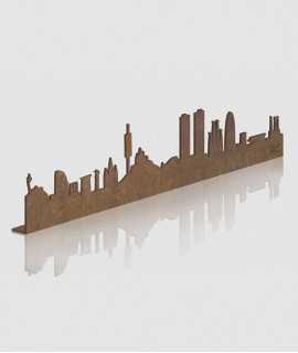 Skyline Barcelona, 50 cm. Òxid 