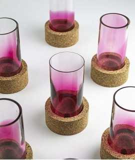 Candle holder Volto, pink