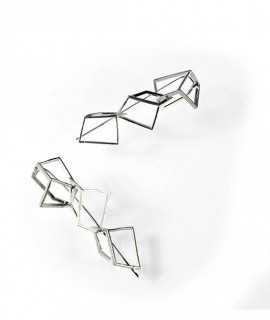Buckle earrings, long