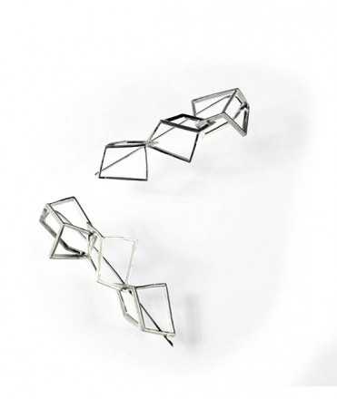 Buckle earrings, long