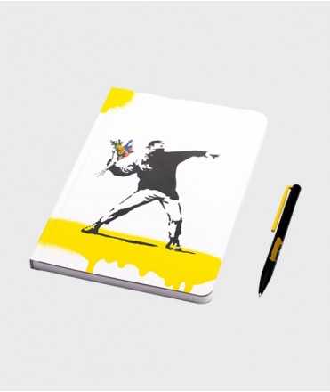 Set Banksy libreta A5 + Grafeex, Amarillo