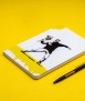 Set Banksy libreta A5 + Grafeex, Amarillo