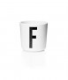 Glass letter F