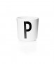 Glass letter P